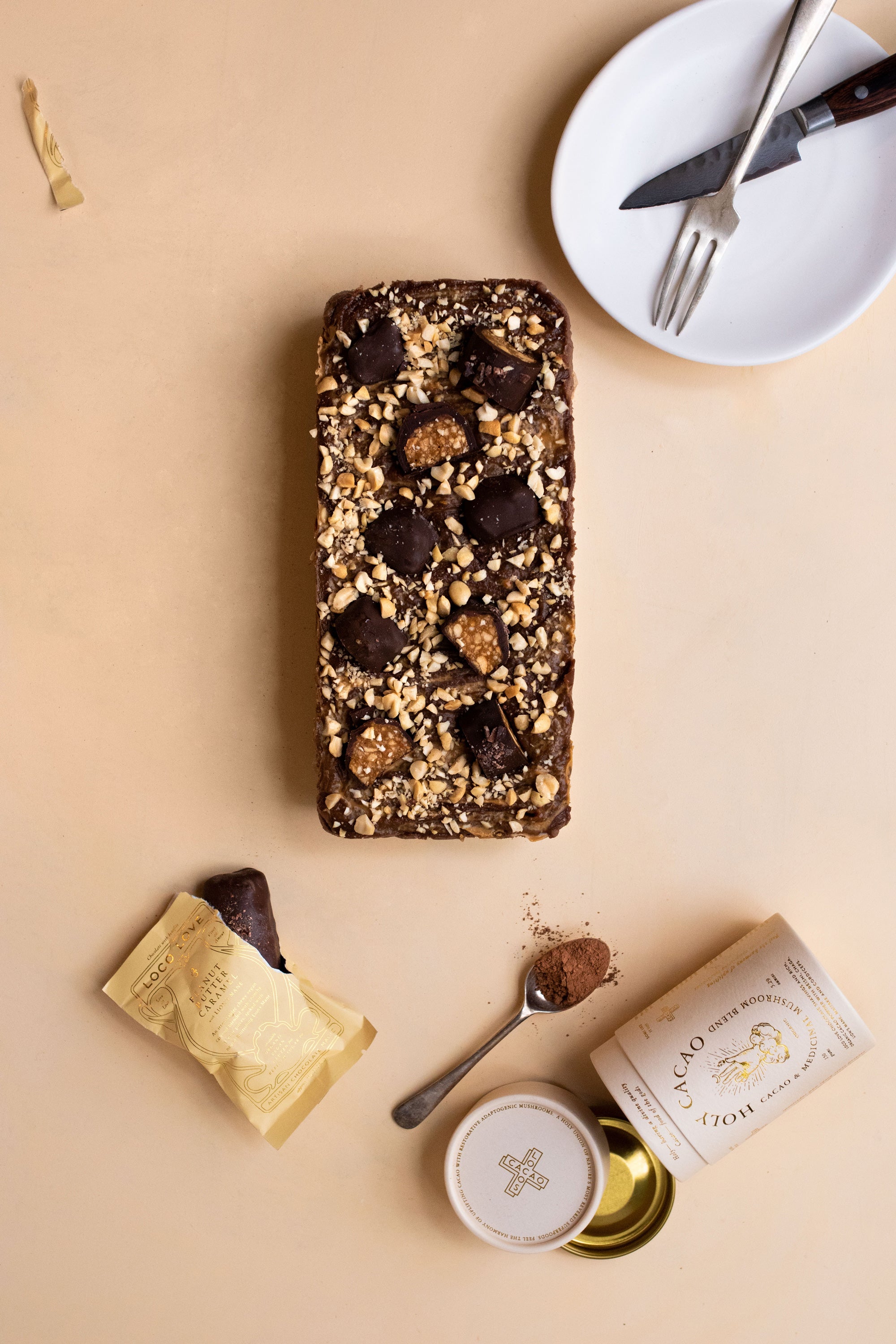 Raw Peanut Butter Swirl Chocolate “Cheesecake”