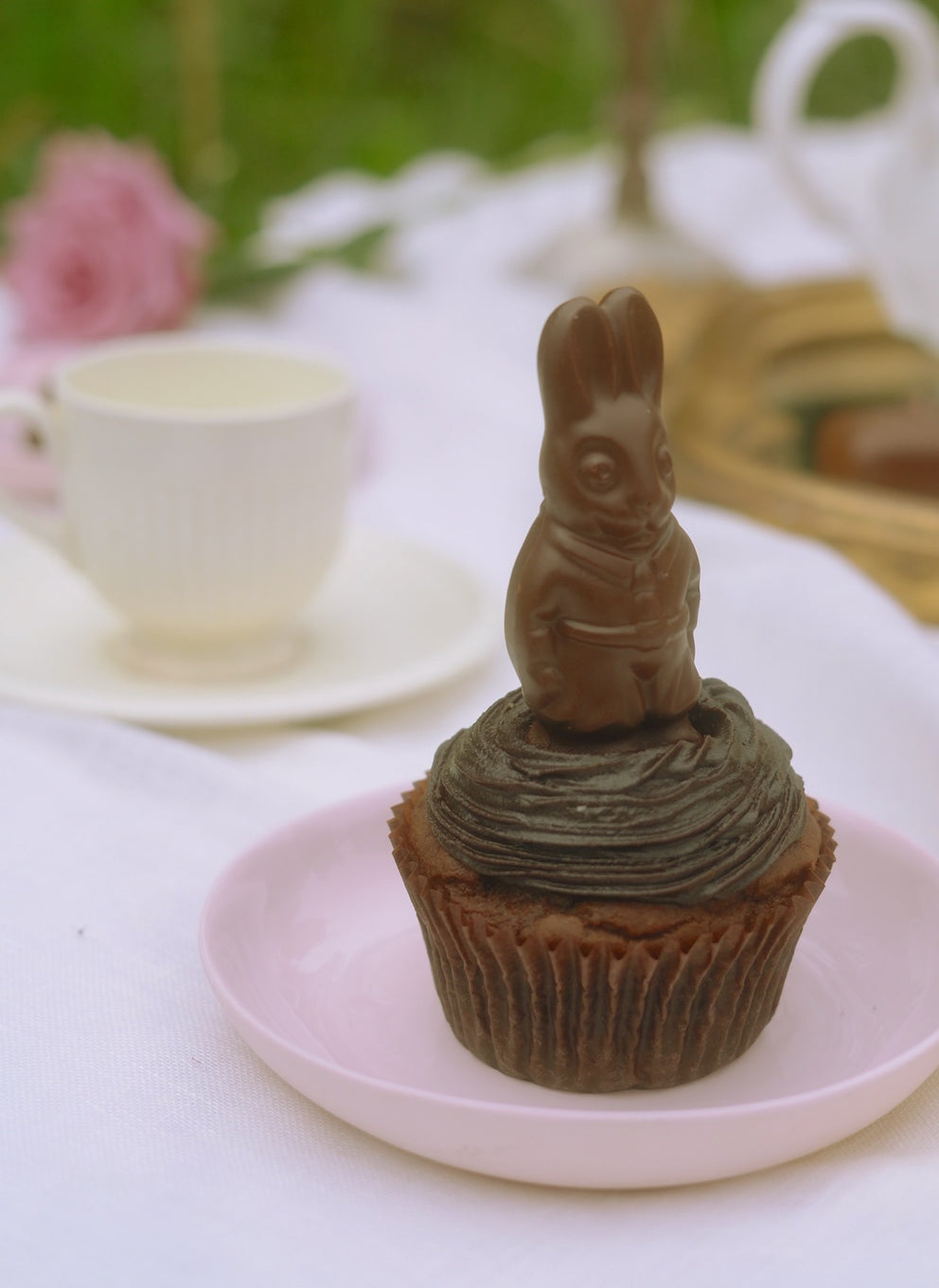 Easter Cupcake—Heavenly Hazelnut Hares