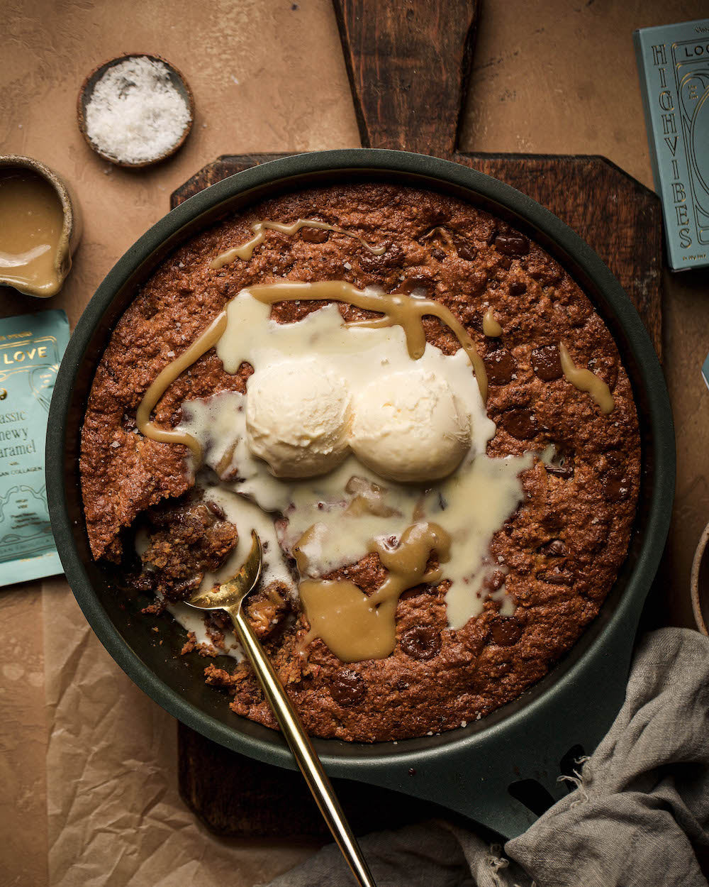 Giant Chocolate Chip Skillet Cookie