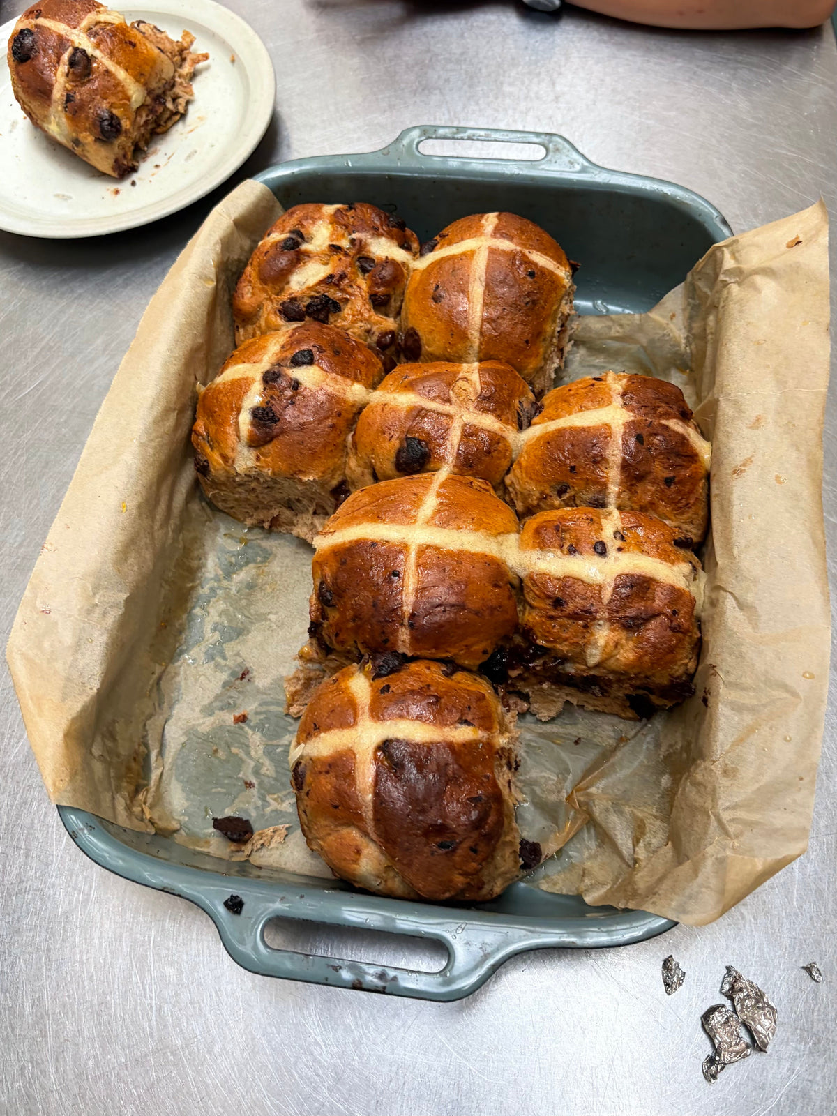 Chocolate and Orange Hot Cross Buns