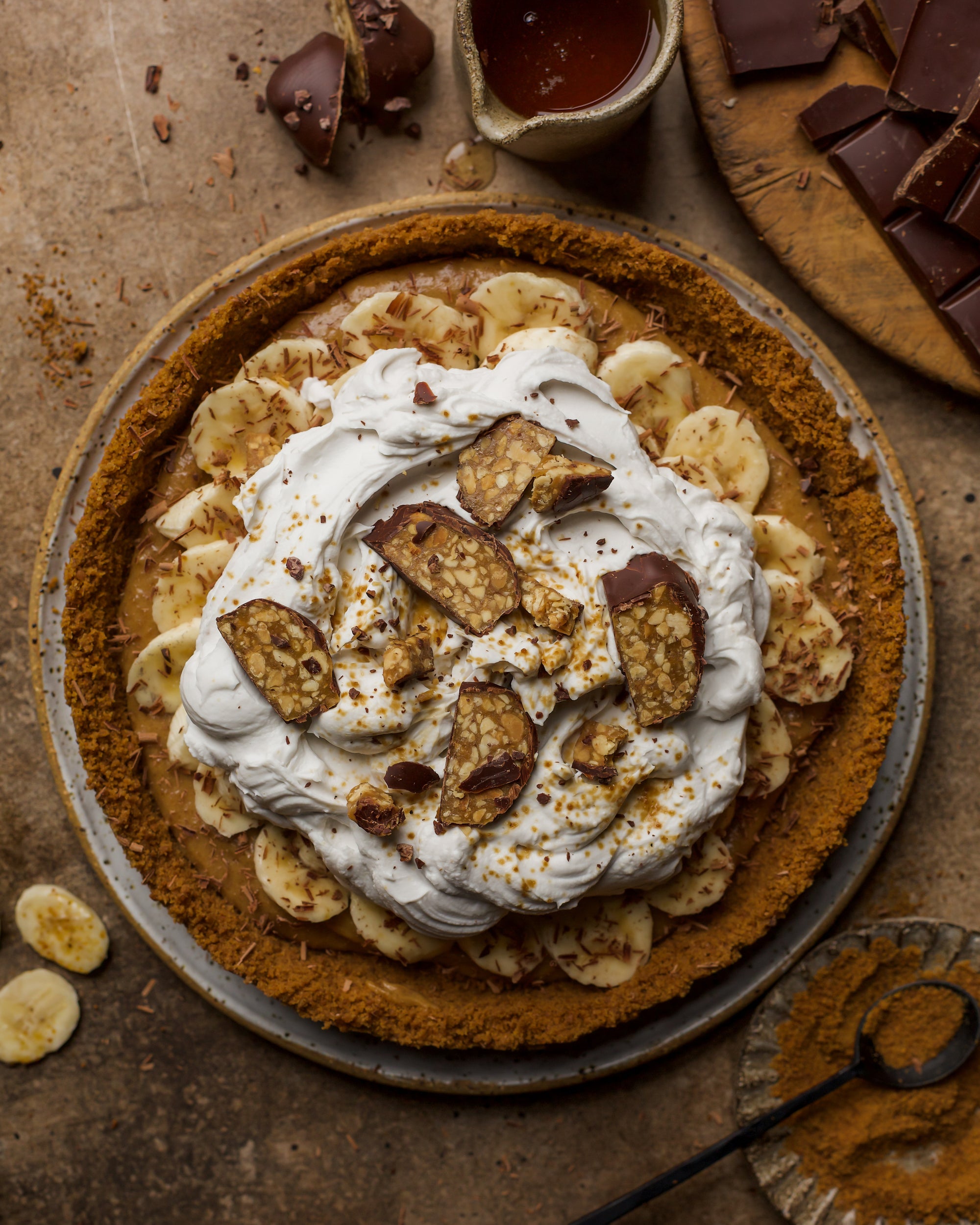Vegan Banana Banoffee Pie