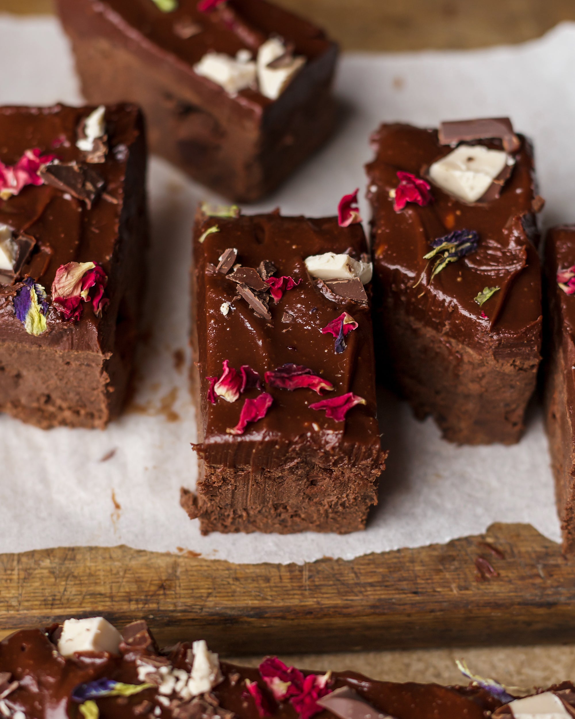 Vegan Chocolate Brownies with Peanut Butter Chocolate Frosting