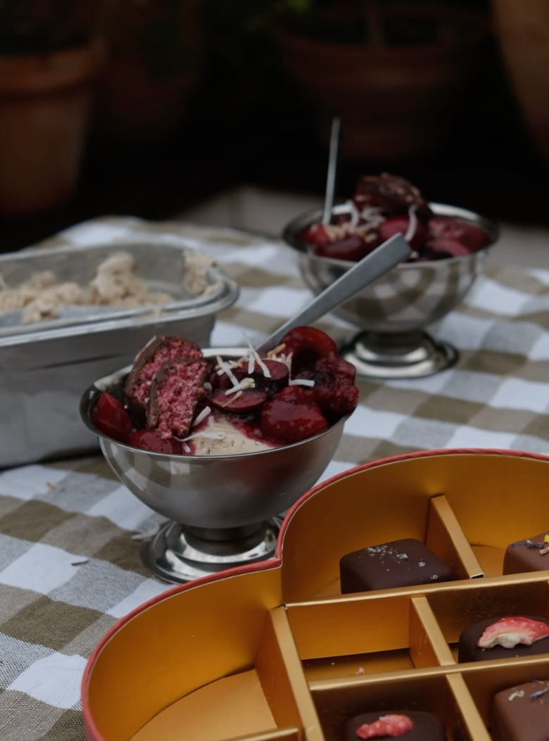 Cherry Coconut Sundae