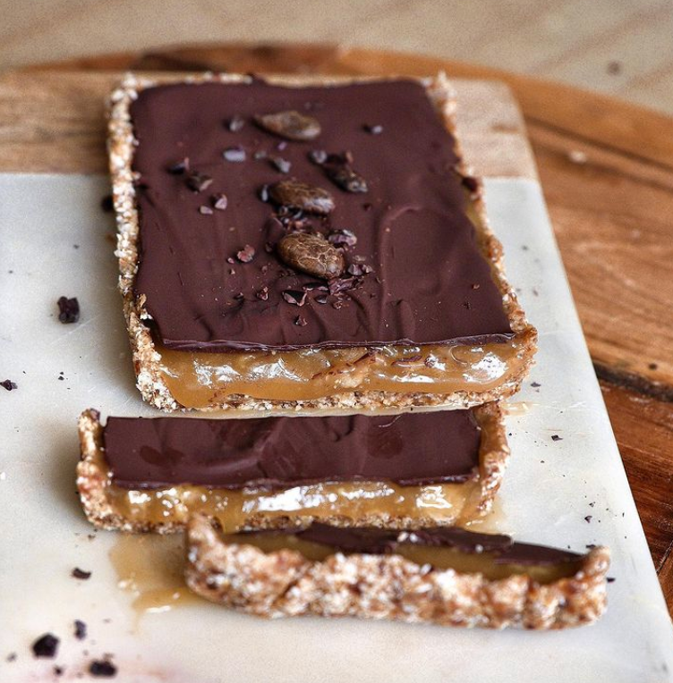 Vegan Salted Caramel Slice