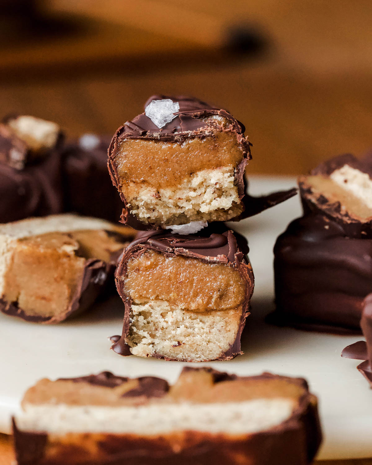 Healthy Shortbread Caramel Bars
